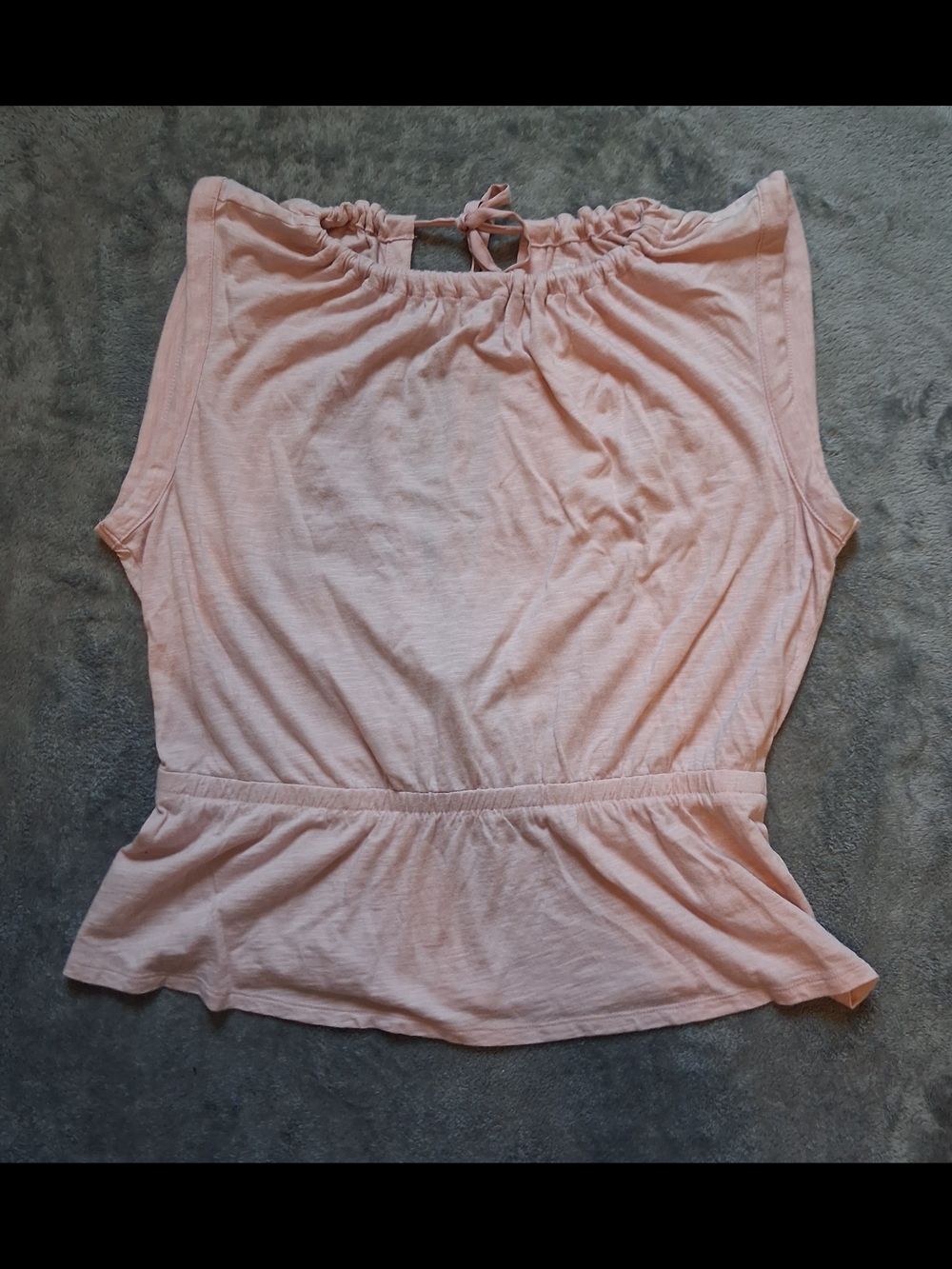 Banana Republic Malibu Tee Pale Pink Sleeveless Peplum Tank Medium